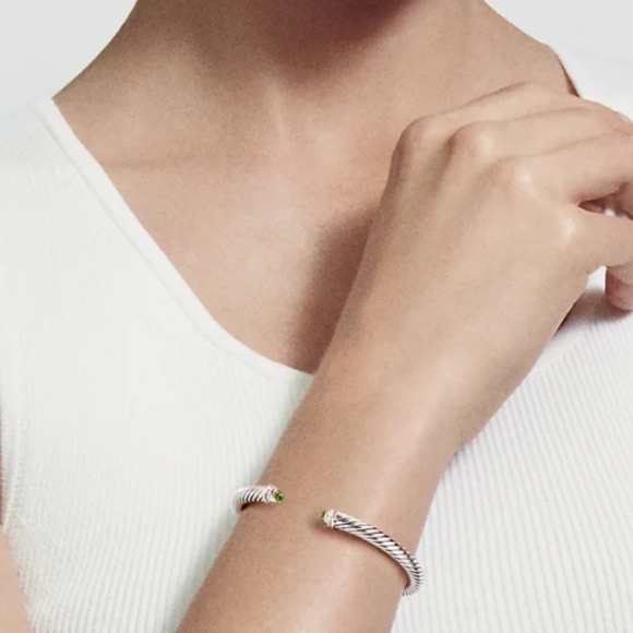 DAVID YURMAN bracelet, Peridot & Diamonds - Picture 12 of 12